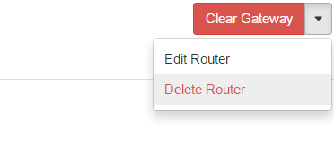 Dropdown for deleting router