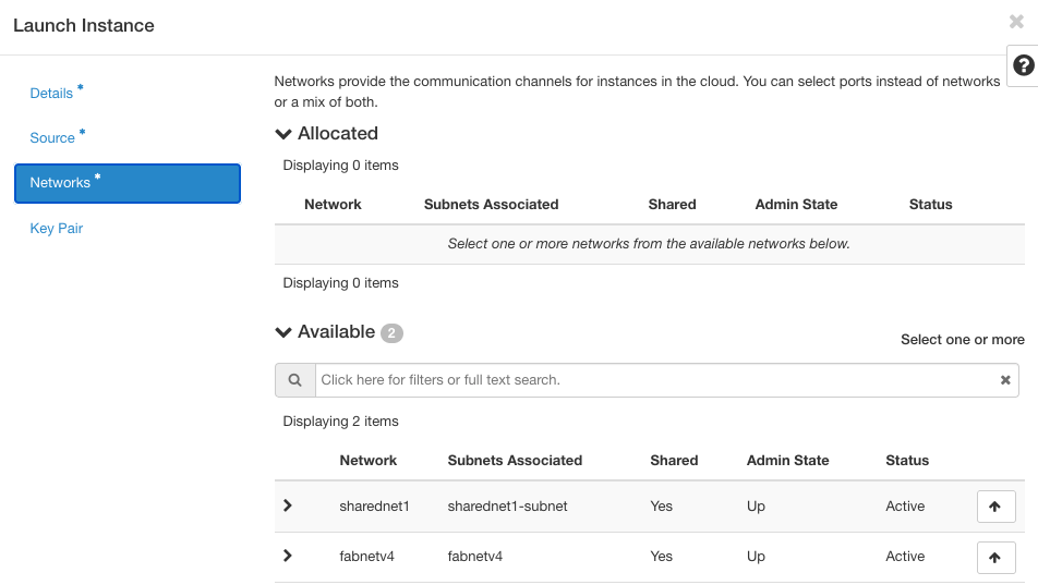 The Source configuration step