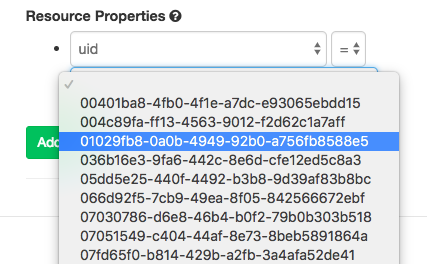 Selecting a node by UUID