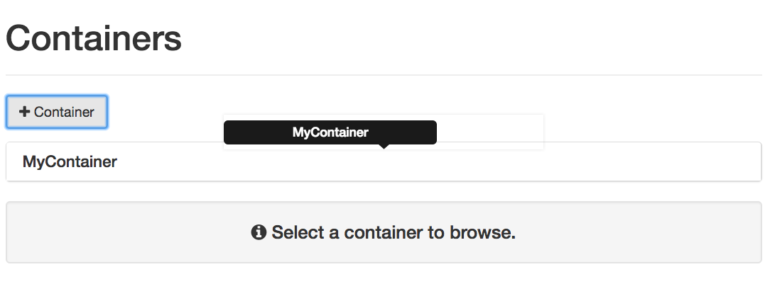 The Container list