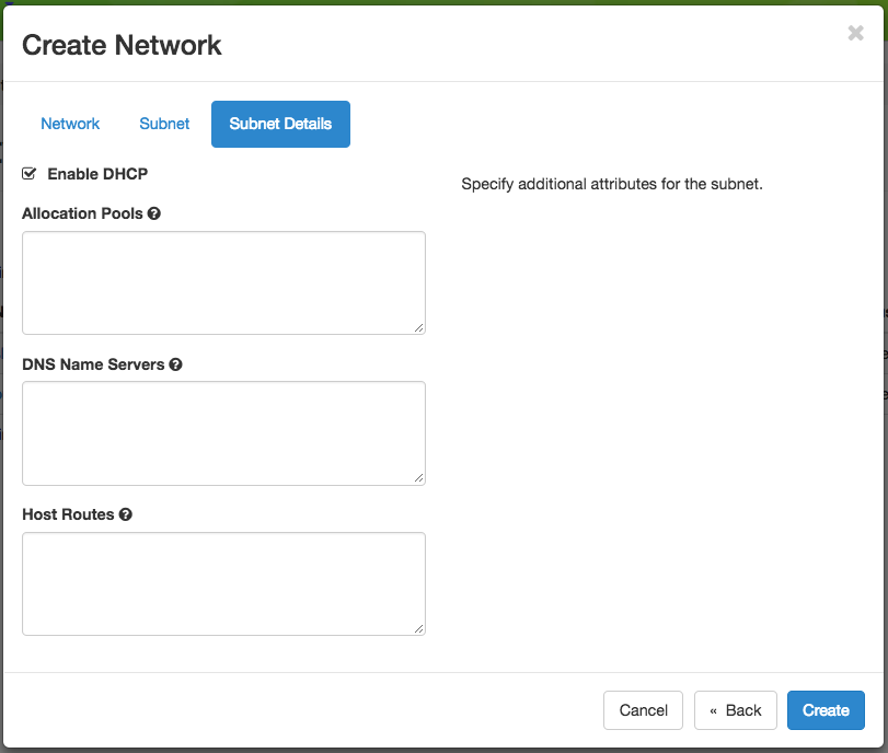Subnet details