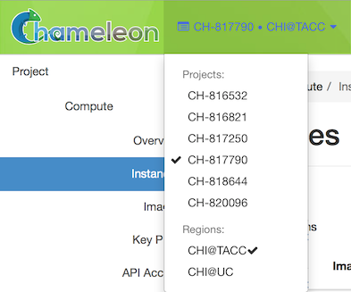 The Project Dropdown
