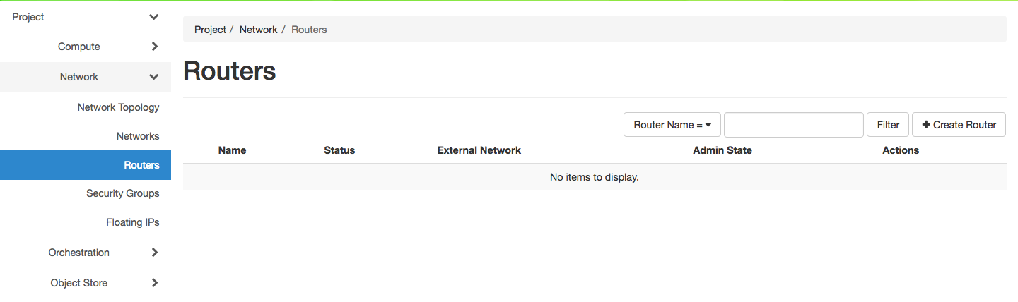 The Routers page